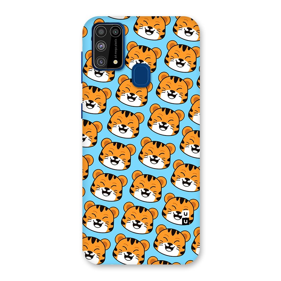 Happy Kitten Pattern Glass Back Case for Galaxy F41