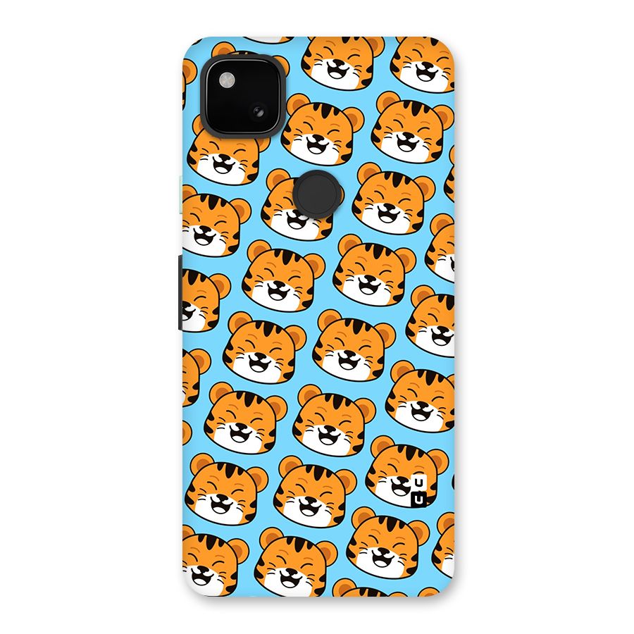 Happy Kitten Pattern Glass Back Case for Google Pixel 4a