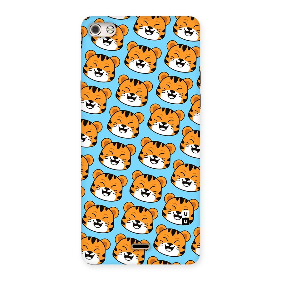 Happy Kitten Pattern Back Case for Micromax Canvas Silver 5