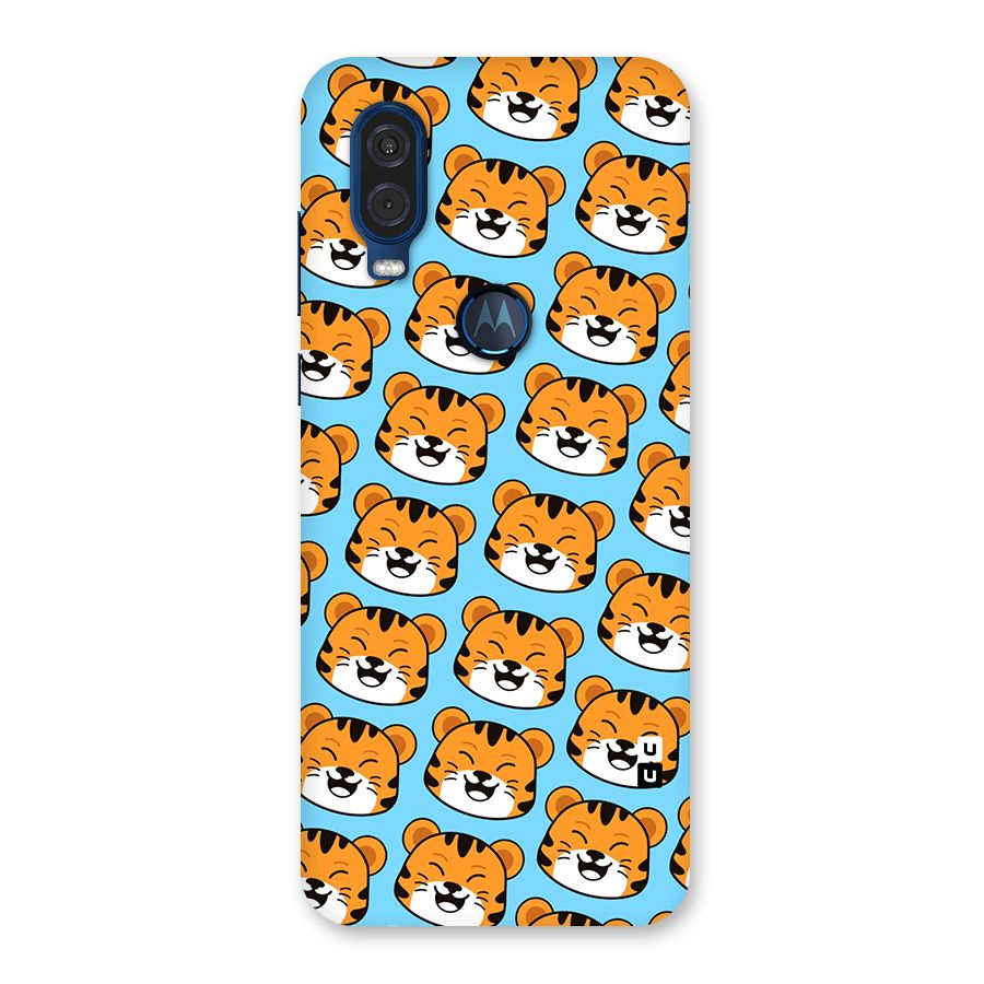 Happy Kitten Pattern Back Case for Motorola One Vision