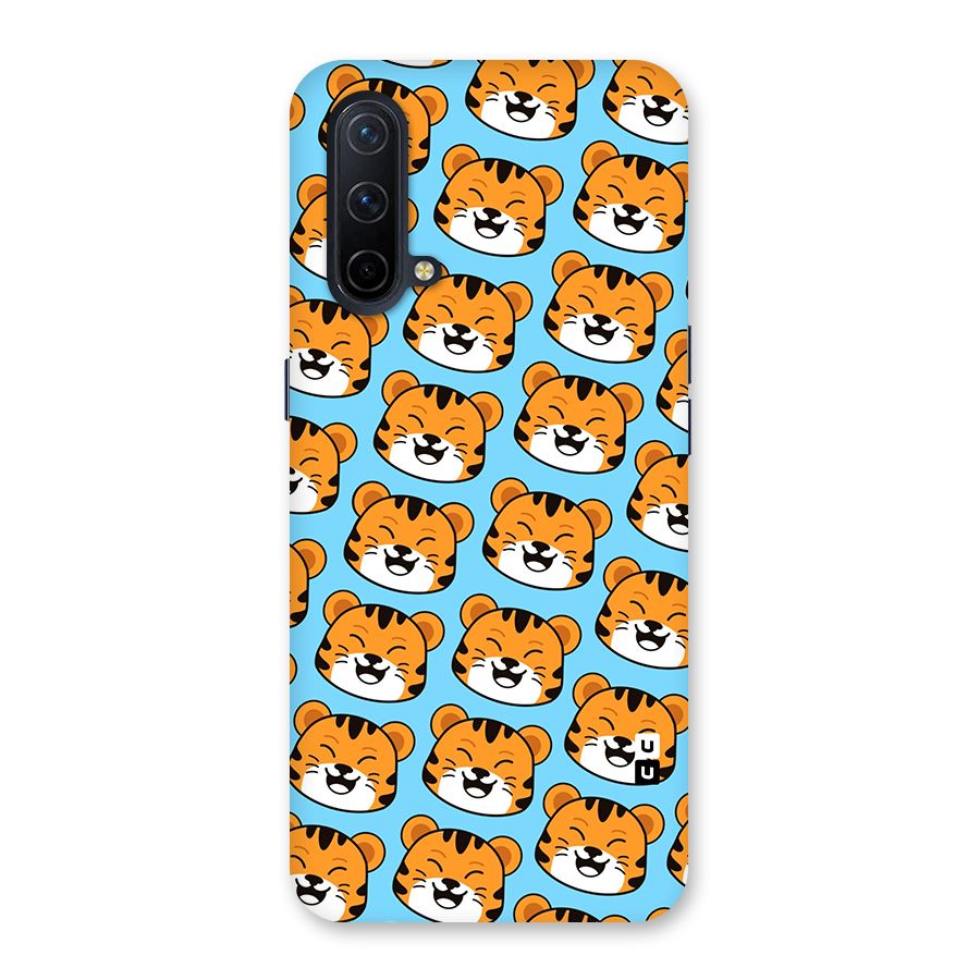 Happy Kitten Pattern Glass Back Case for OnePlus Nord CE 5G