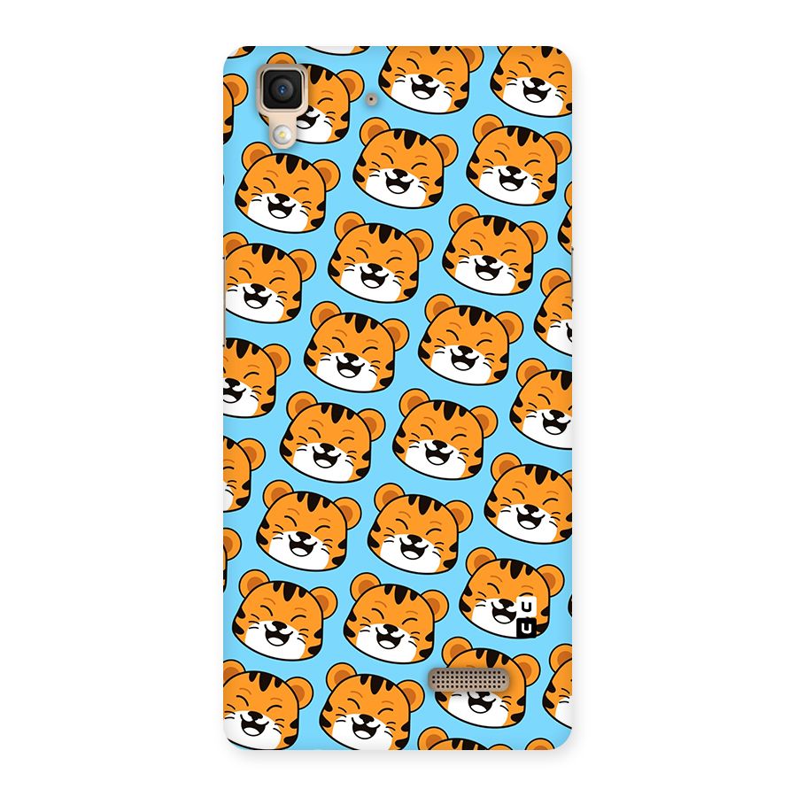Happy Kitten Pattern Back Case for Oppo R7