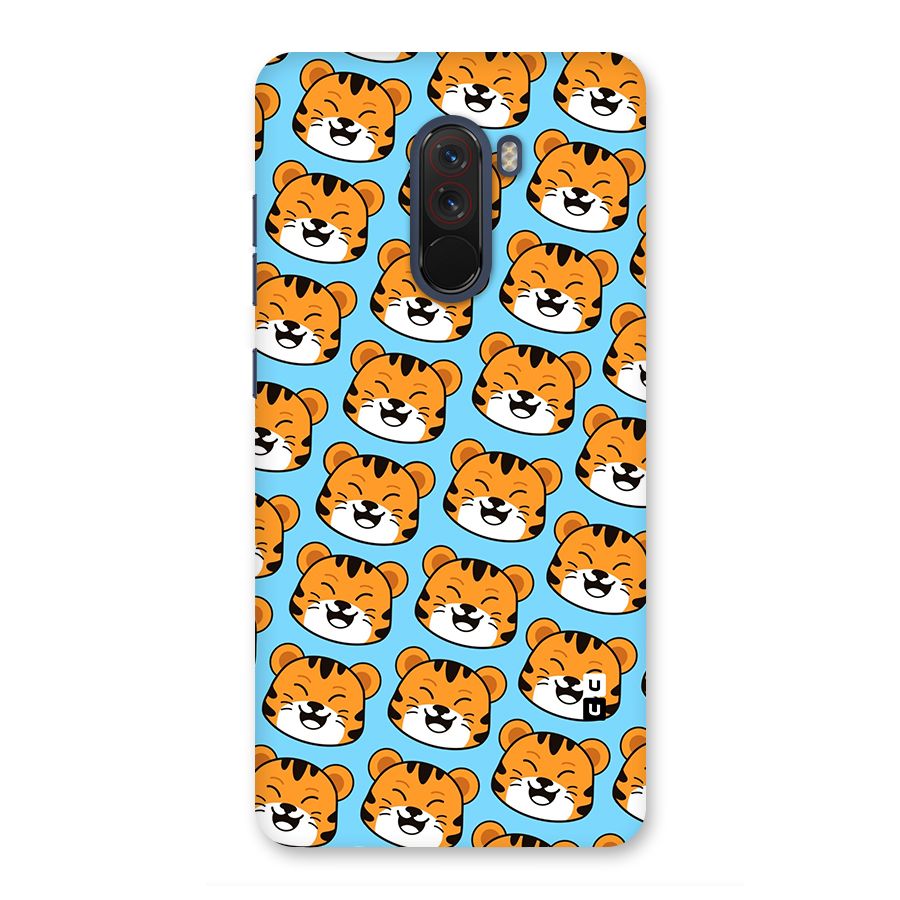 Happy Kitten Pattern Glass Back Case for Poco F1