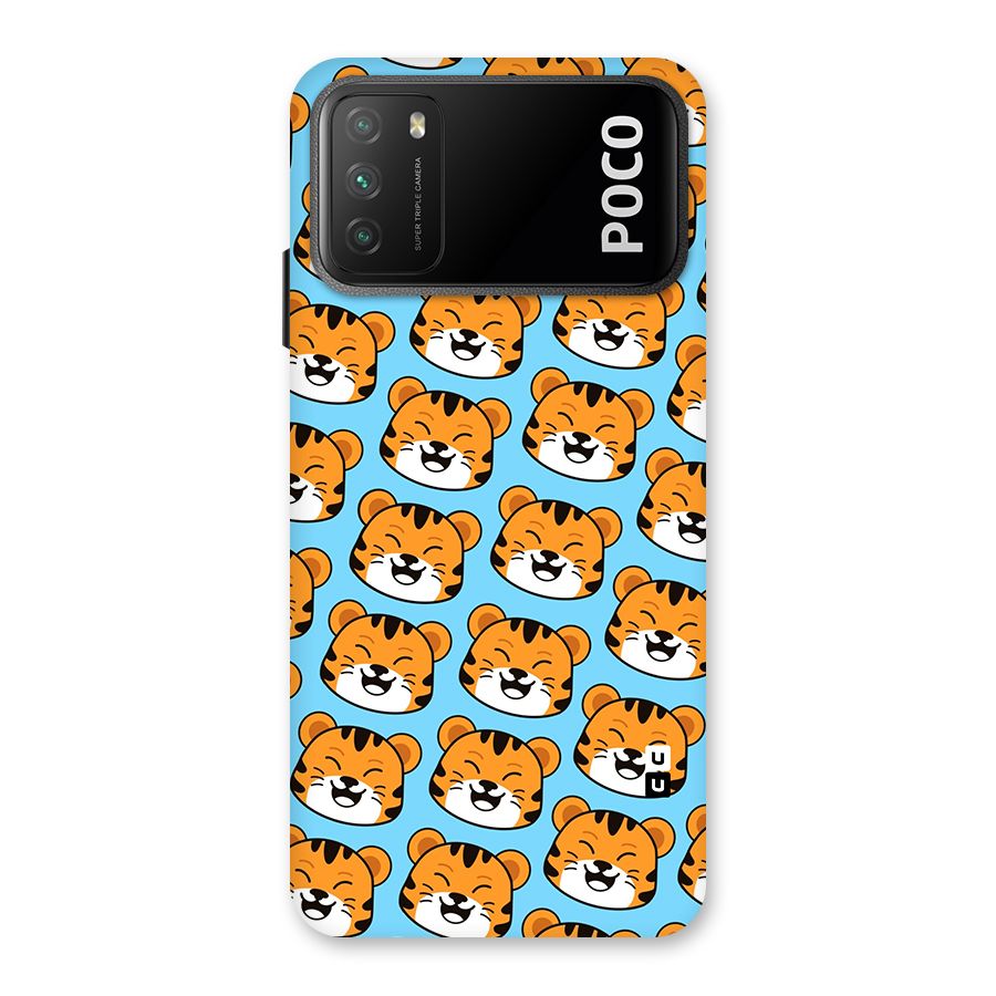 Happy Kitten Pattern Back Case for Poco M3