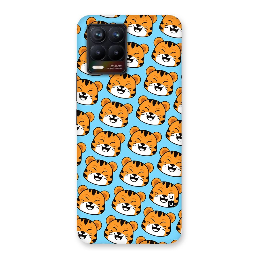 Happy Kitten Pattern Glass Back Case for Realme 8