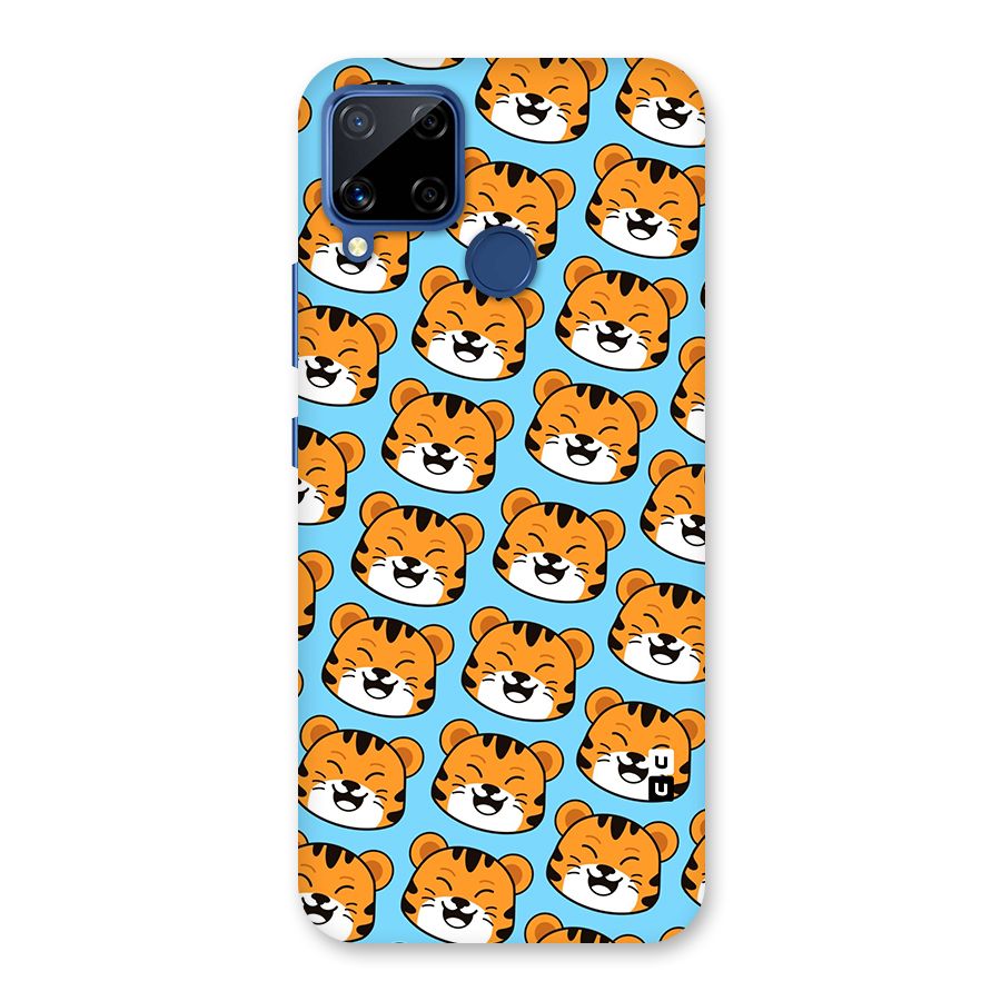 Happy Kitten Pattern Glass Back Case for Realme Narzo 30A
