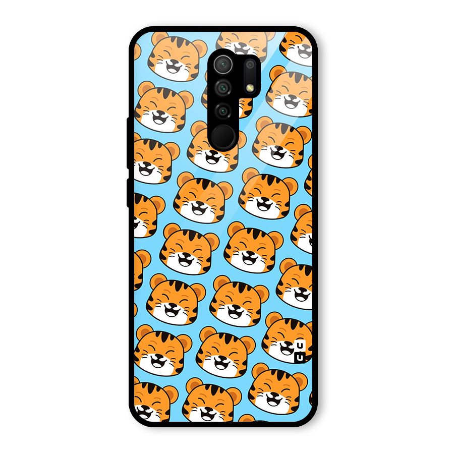 Happy Kitten Pattern Glass Back Case for Poco M2