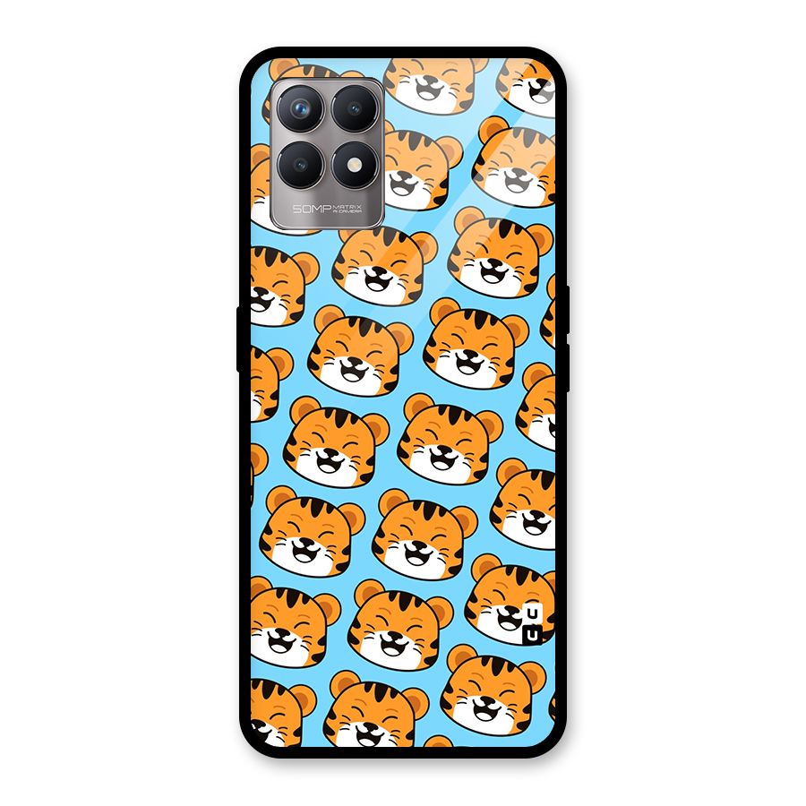Happy Kitten Pattern Glass Back Case for Realme Narzo 50