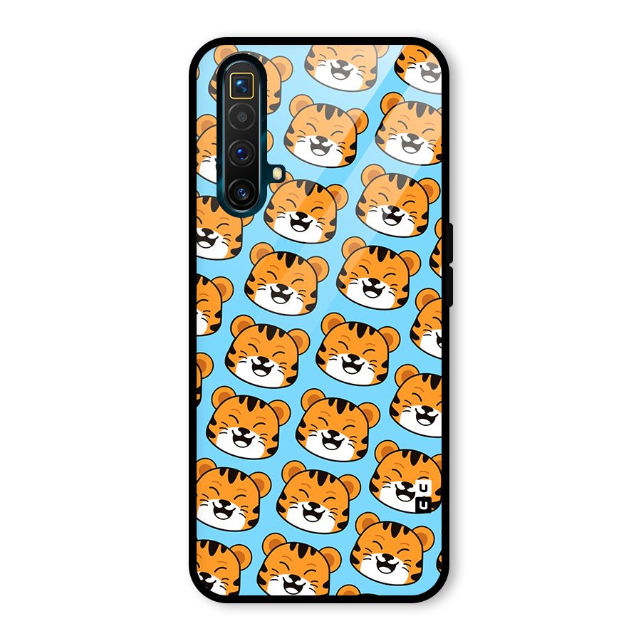 Happy Kitten Pattern Glass Back Case for Realme X3 SuperZoom