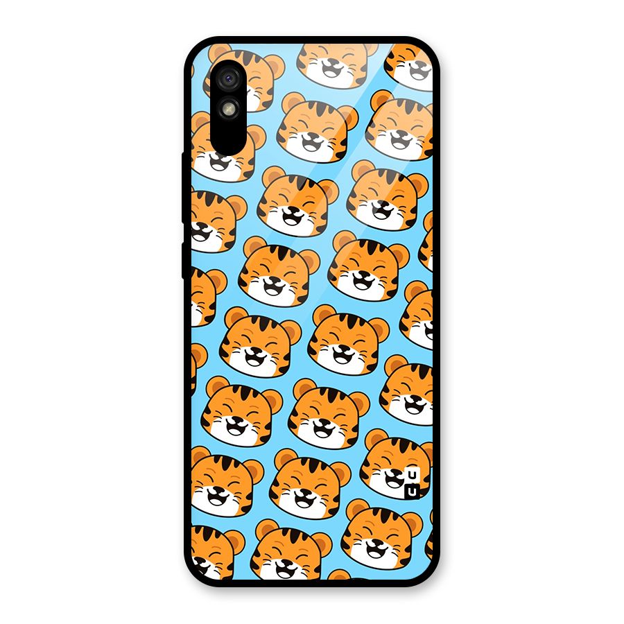 Happy Kitten Pattern Glass Back Case for Redmi 9i