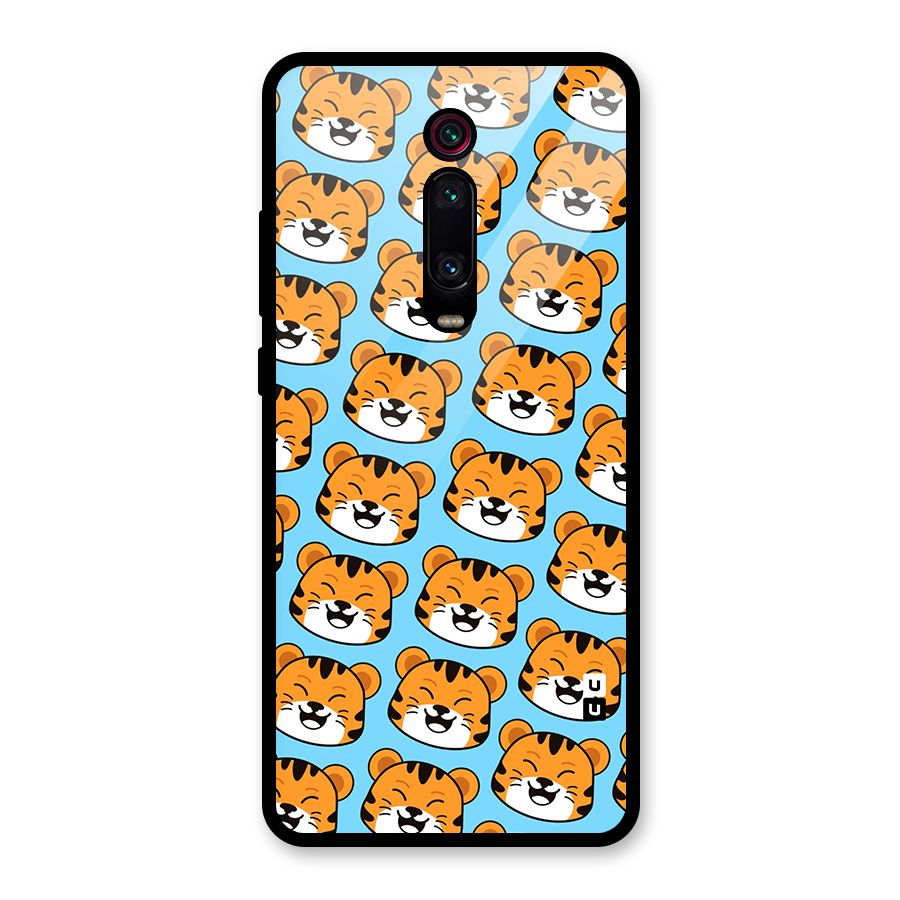 Happy Kitten Pattern Glass Back Case for Redmi K20 Pro
