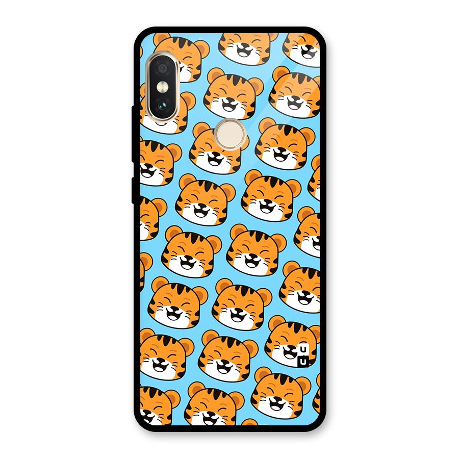 Happy Kitten Pattern Glass Back Case for Redmi Note 5 Pro