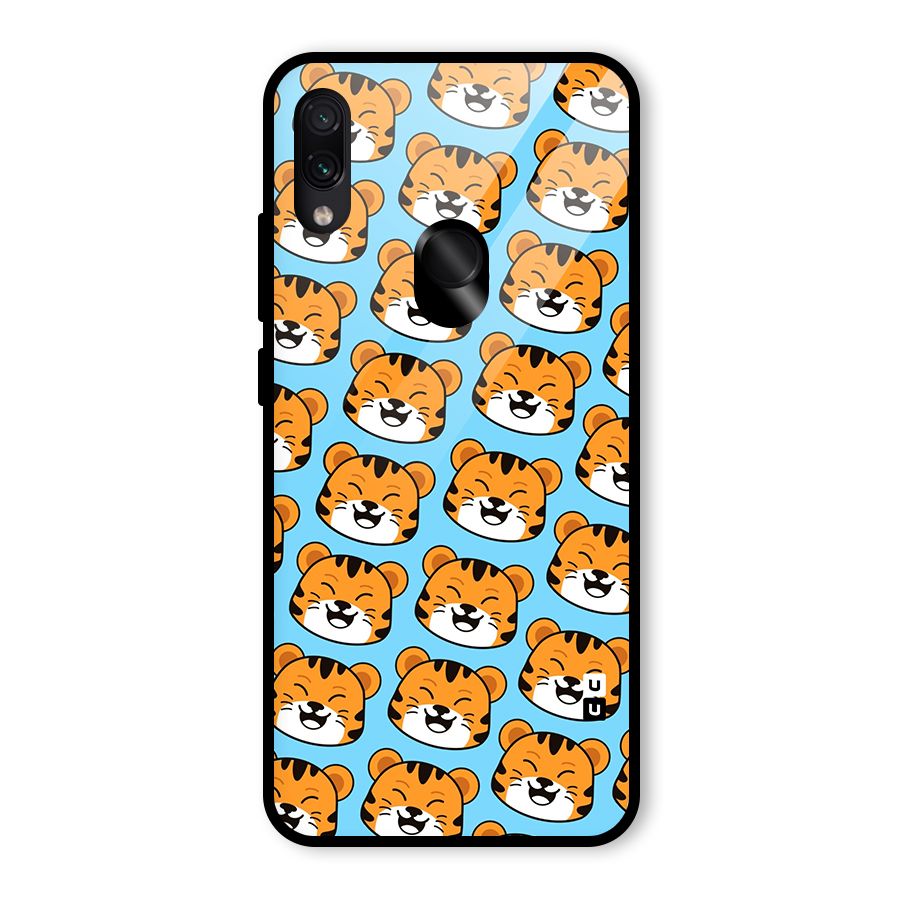 Happy Kitten Pattern Glass Back Case for Redmi Note 7 Pro