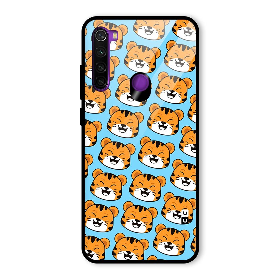 Happy Kitten Pattern Glass Back Case for Redmi Note 8