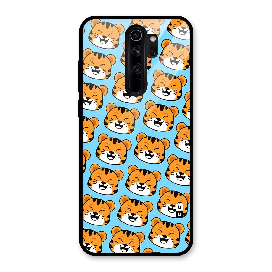 Happy Kitten Pattern Glass Back Case for Redmi Note 8 Pro