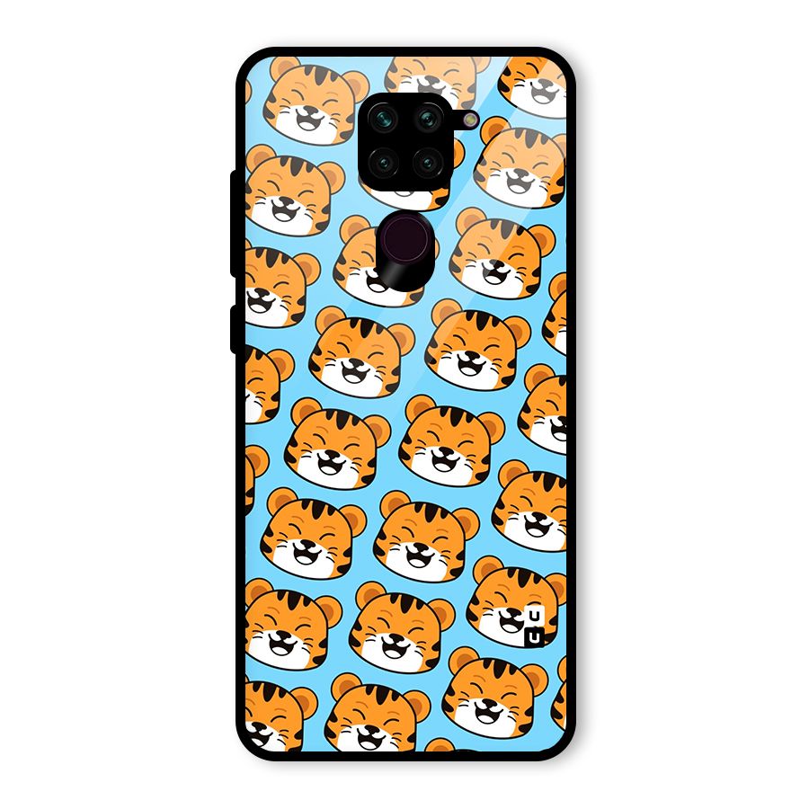 Happy Kitten Pattern Glass Back Case for Redmi Note 9