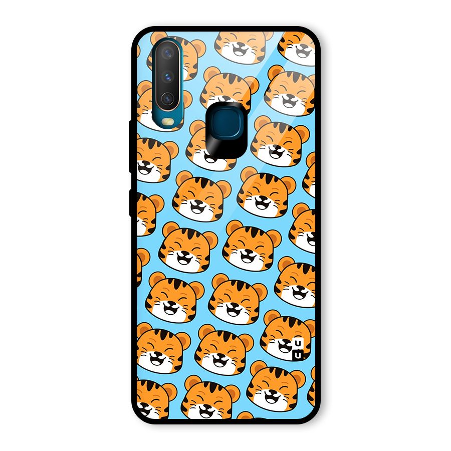 Happy Kitten Pattern Glass Back Case for Vivo U10