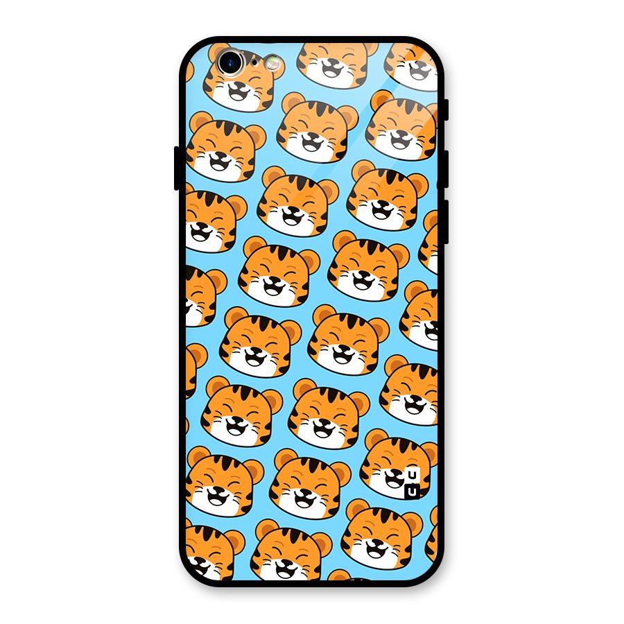 Happy Kitten Pattern Glass Back Case for iPhone 6 6S