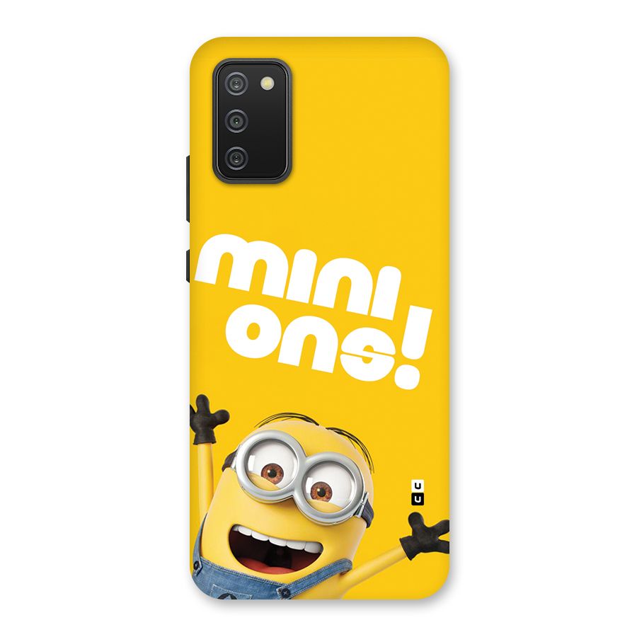 Happy Minion Back Case for Galaxy F02s