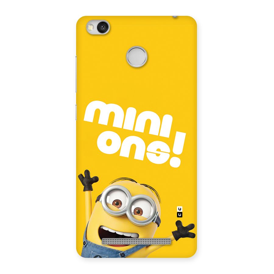 Happy Minion Back Case for Redmi 3S Prime