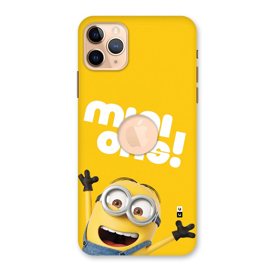Happy Minion Back Case for iPhone 11 Pro Max Logo Cut