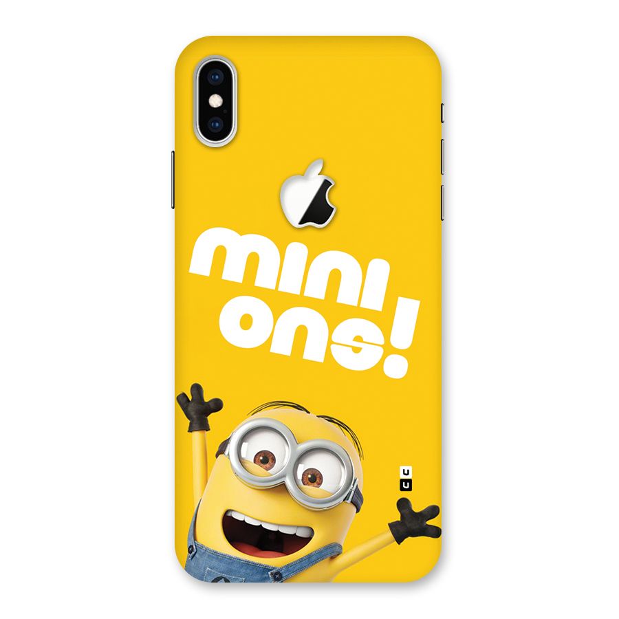 Happy Minion Back Case for iPhone XS Max Apple Cut