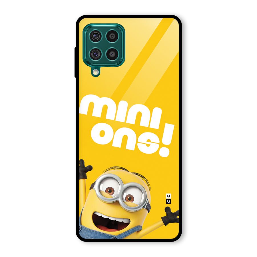Happy Minion Glass Back Case for Galaxy F62