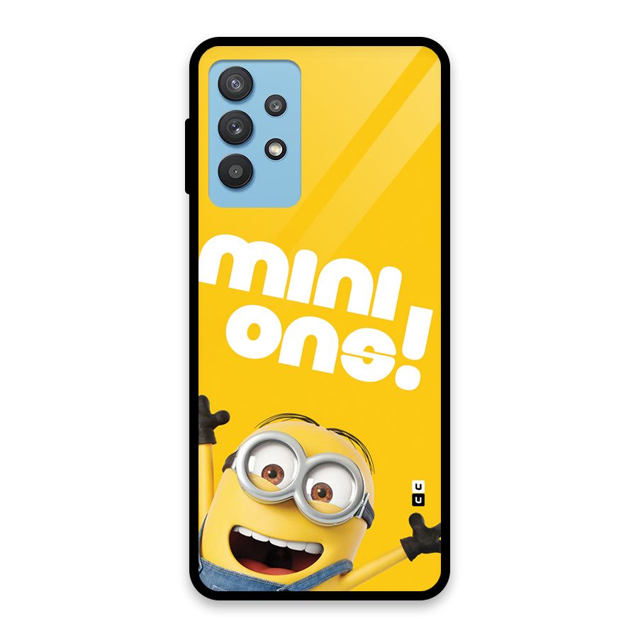 Happy Minion Glass Back Case for Galaxy M32 5G