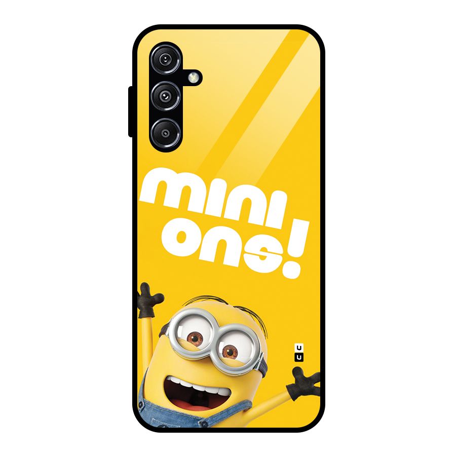 Happy Minion Glass Back Case for Galaxy M34 5G