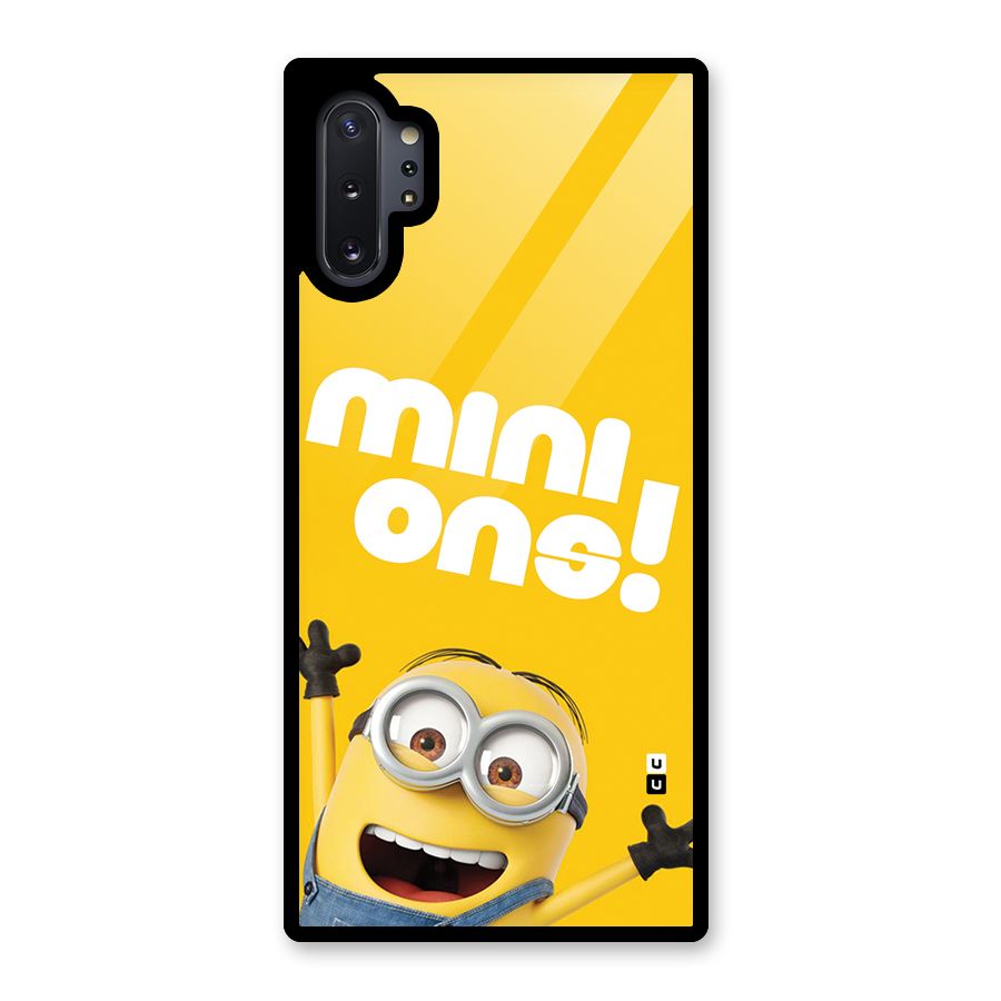 Happy Minion Glass Back Case for Galaxy Note 10 Plus