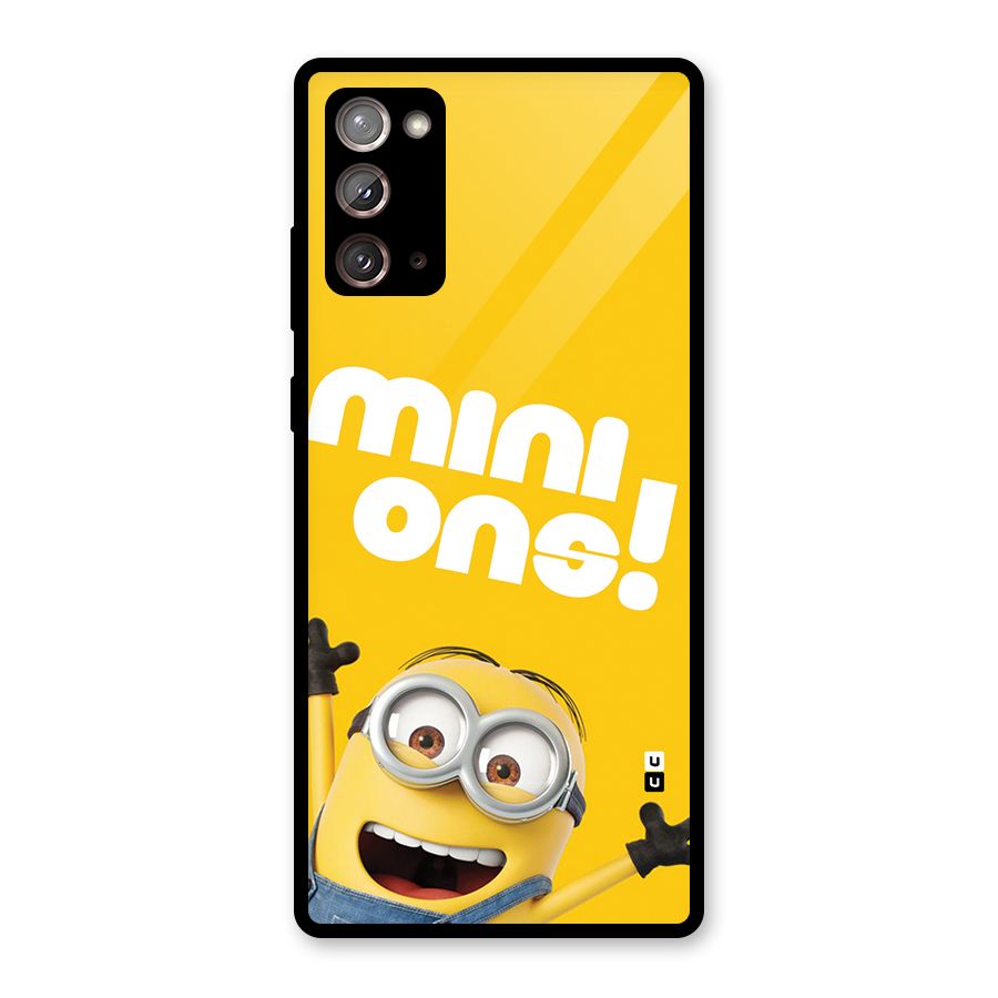 Happy Minion Glass Back Case for Galaxy Note 20