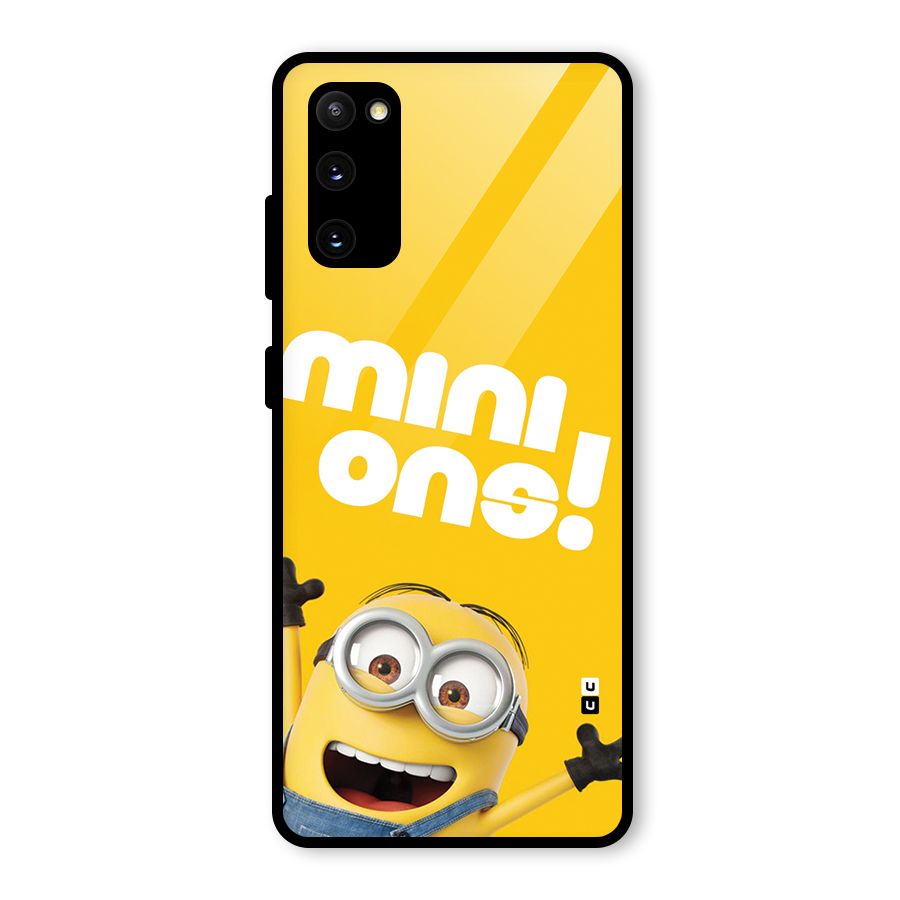 Happy Minion Glass Back Case for Galaxy S20 FE