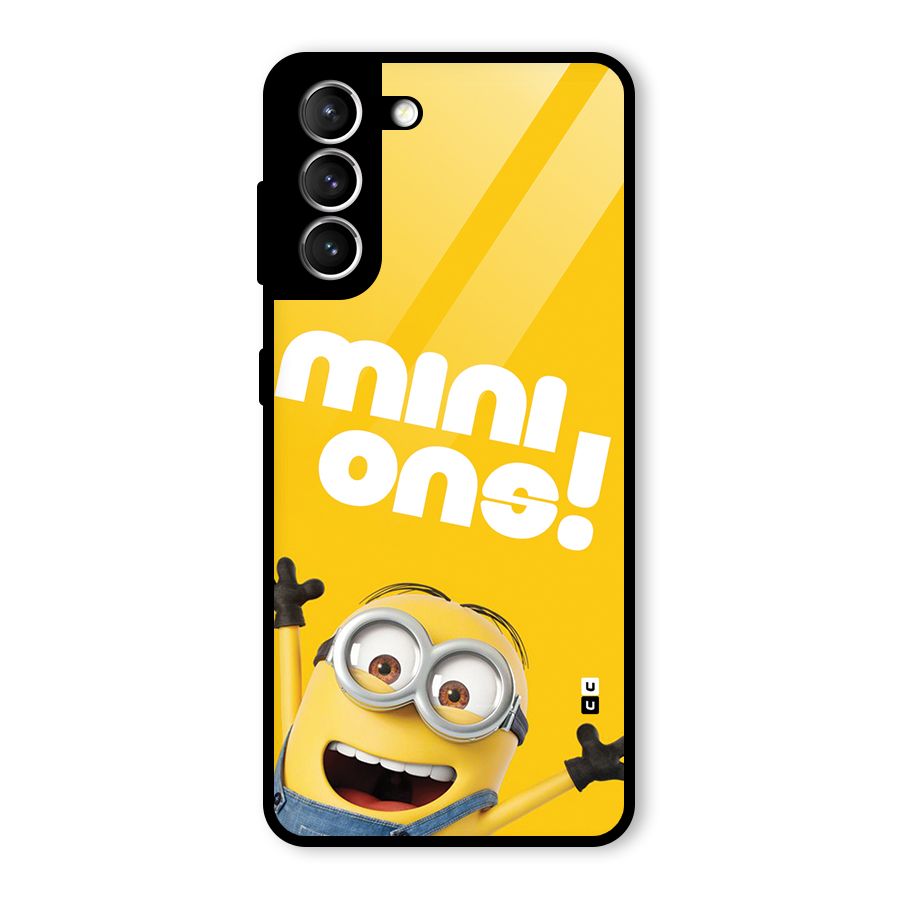 Happy Minion Glass Back Case for Galaxy S21 5G