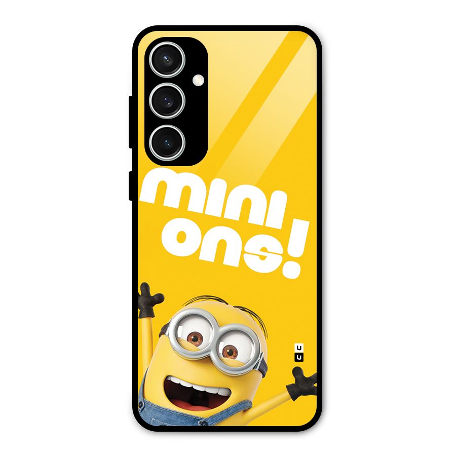 Happy Minion Glass Back Case for Galaxy S23 FE