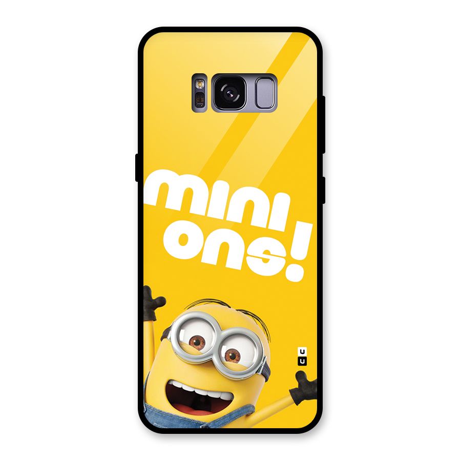 Happy Minion Glass Back Case for Galaxy S8
