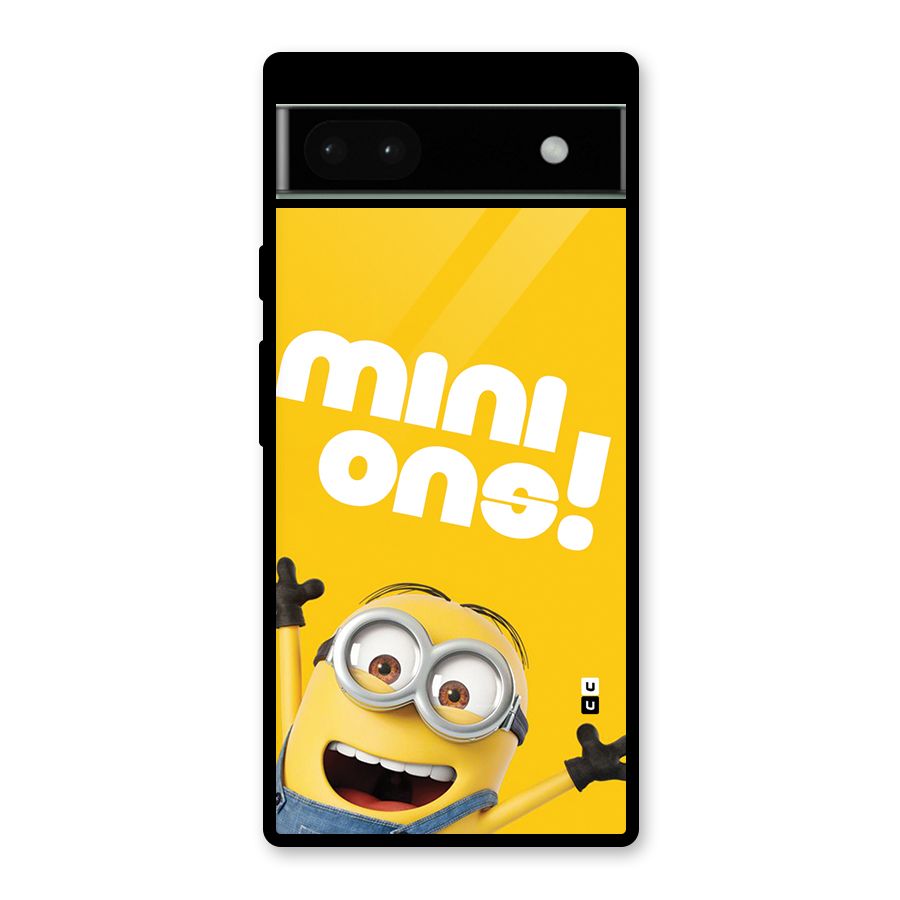 Happy Minion Glass Back Case for Google Pixel 6a