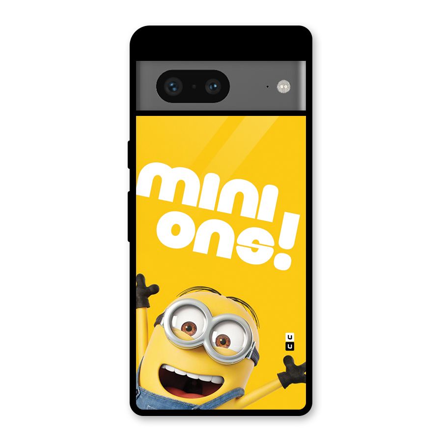 Happy Minion Glass Back Case for Google Pixel 7