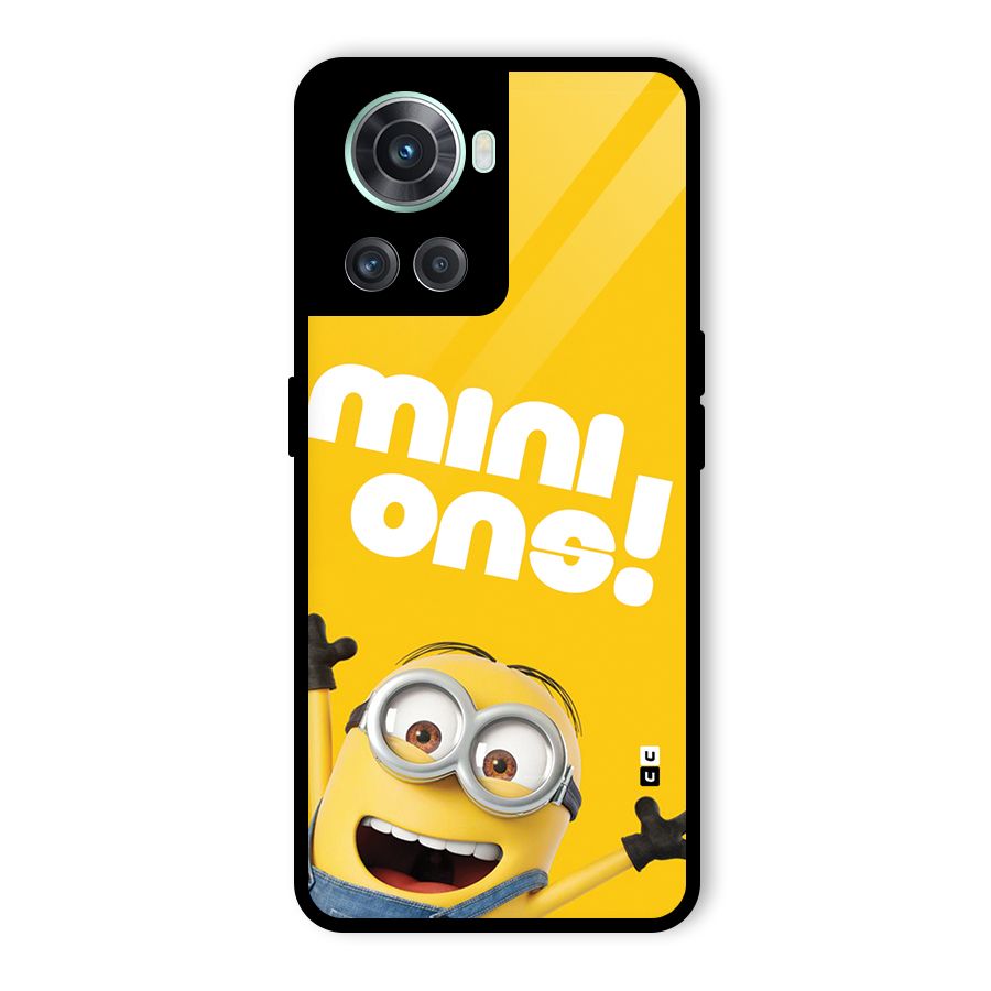 Happy Minion Glass Back Case for OnePlus 10R