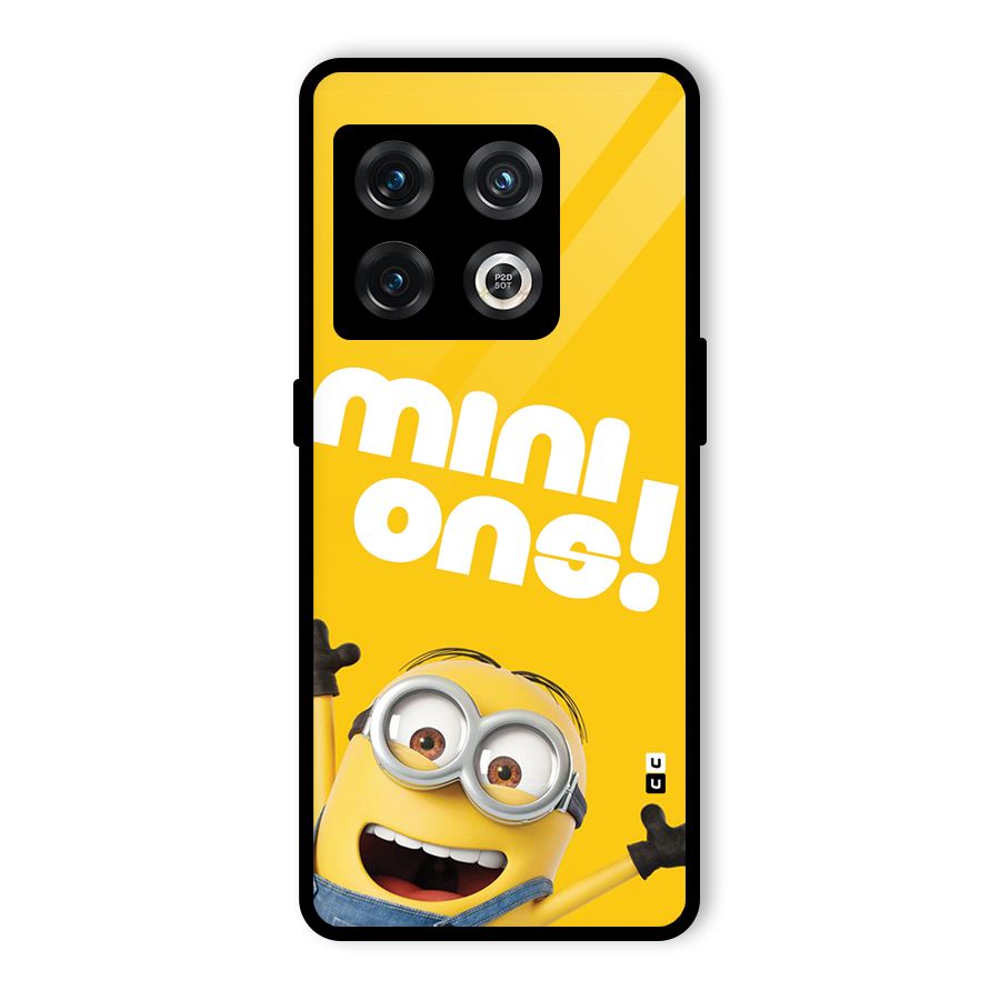 Happy Minion Glass Back Case for OnePlus 10 Pro 5G