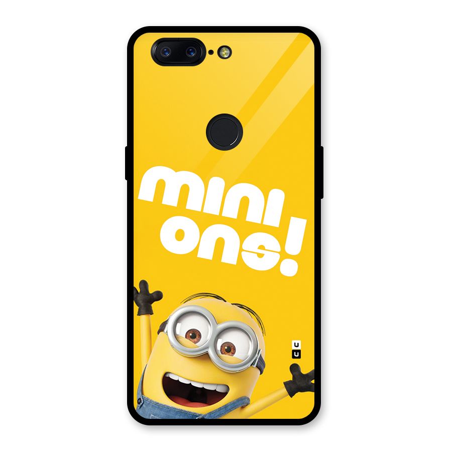 Happy Minion Glass Back Case for OnePlus 5T
