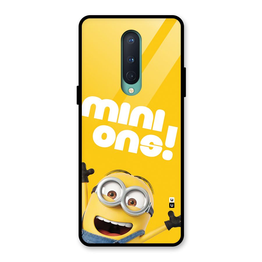 Happy Minion Glass Back Case for OnePlus 8