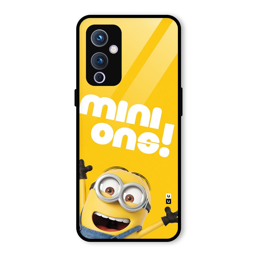 Happy Minion Glass Back Case for OnePlus 9