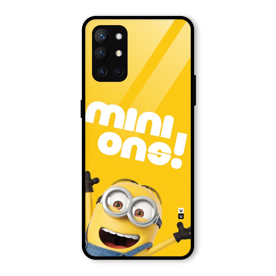 Happy Minion Glass Back Case for OnePlus 9R