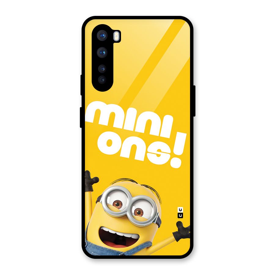 Happy Minion Glass Back Case for OnePlus Nord
