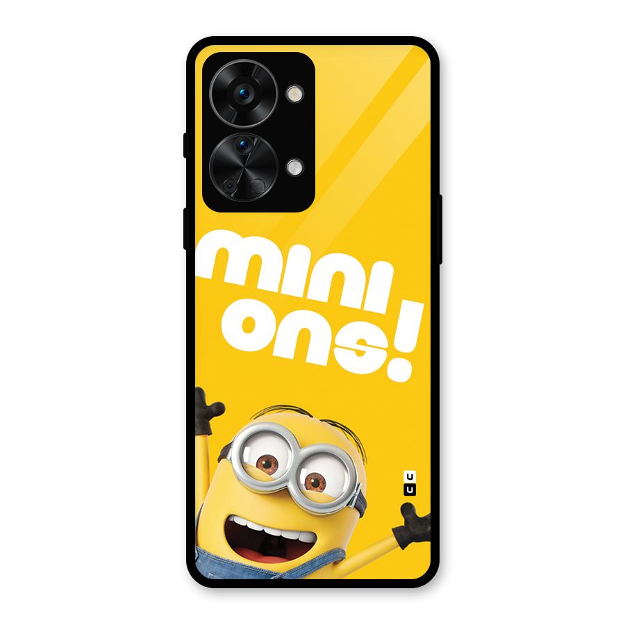 Happy Minion Glass Back Case for OnePlus Nord 2T