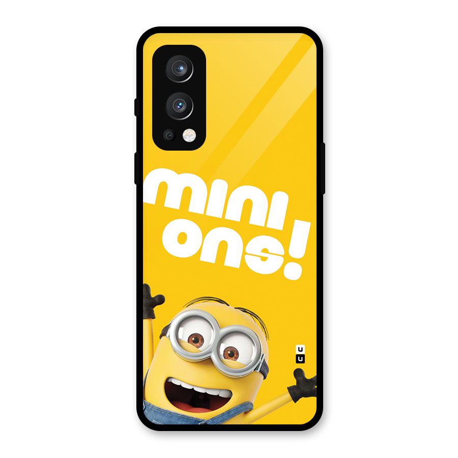 Happy Minion Glass Back Case for OnePlus Nord 2 5G