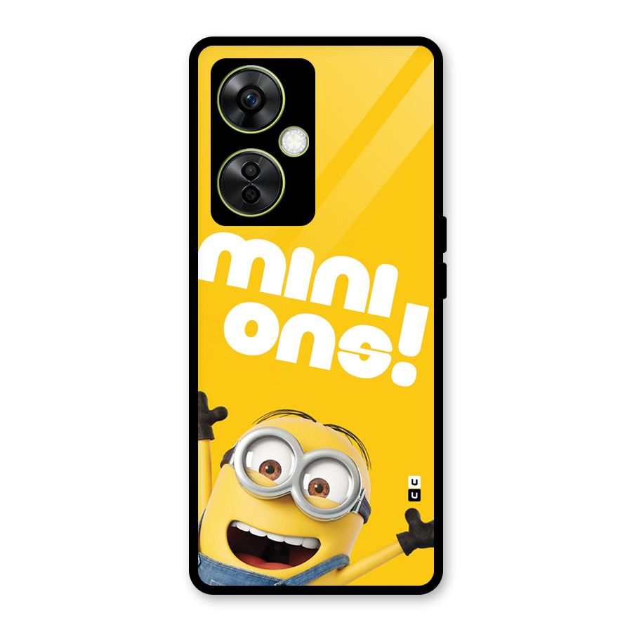 Happy Minion Glass Back Case for OnePlus Nord CE 3 Lite