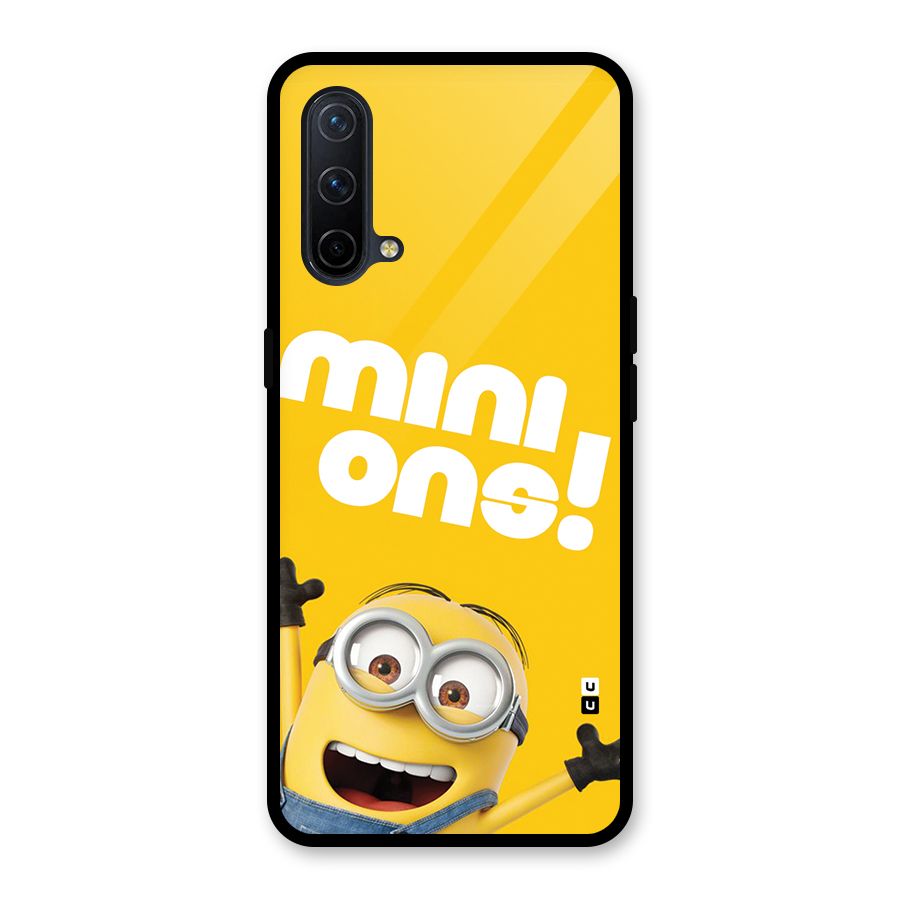 Happy Minion Glass Back Case for OnePlus Nord CE 5G