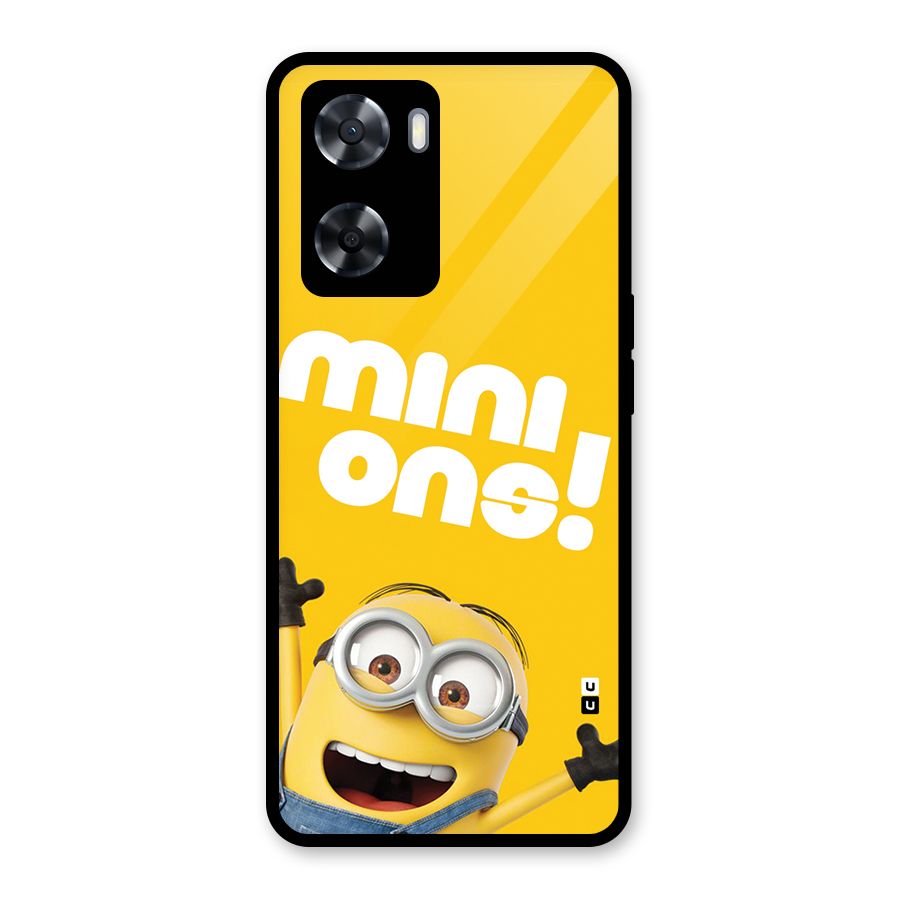 Happy Minion Glass Back Case for OnePlus Nord N20 SE