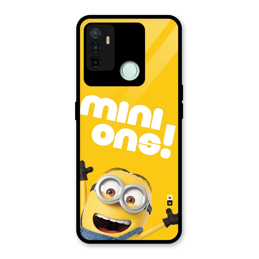 Happy Minion Glass Back Case for Oppo A53